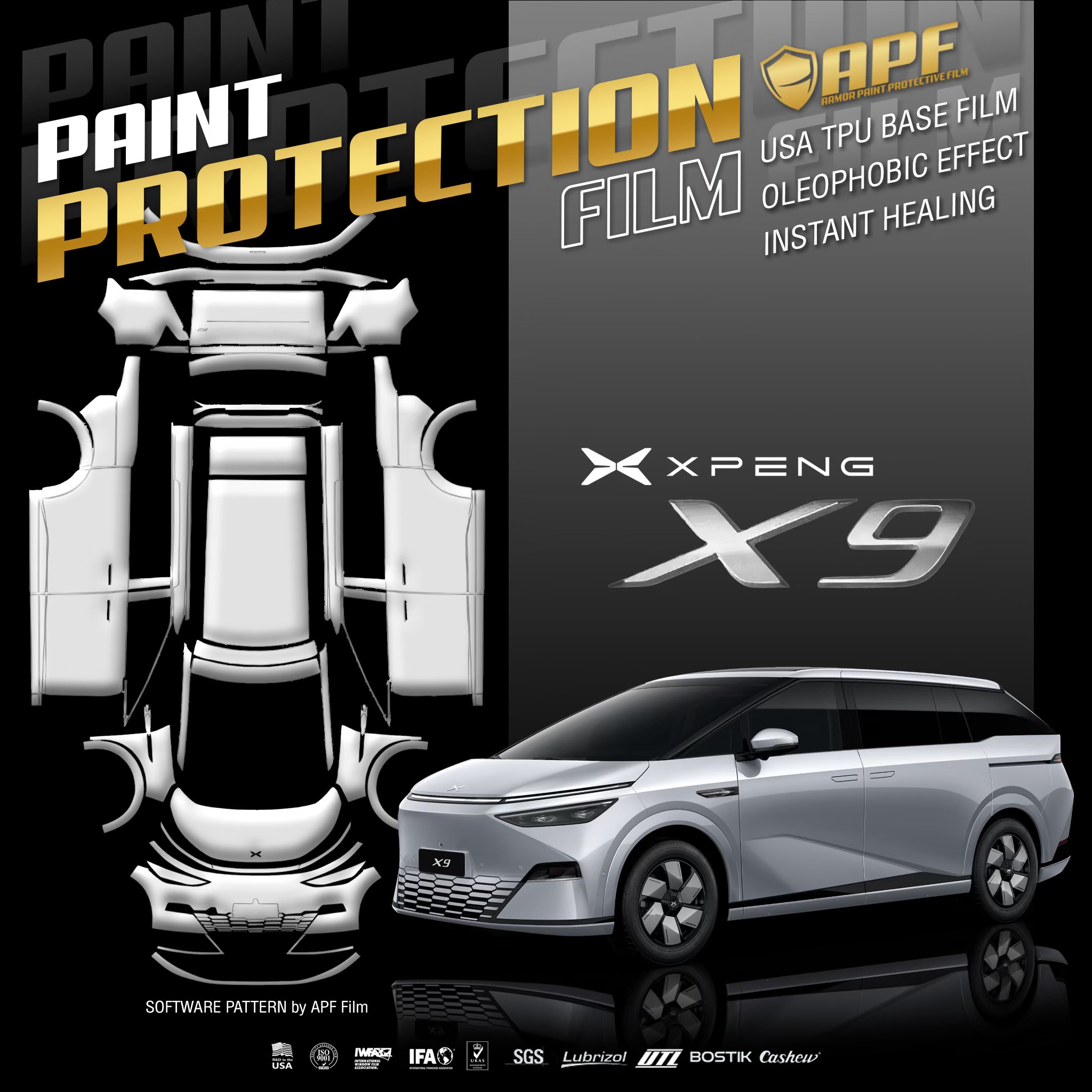 X Peng X9 เคลือบเซรามิก ติดตั้งฟิล์มใสกันรอย 2025